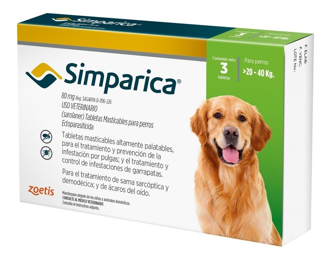 SIMPARICA 80 Mg UNIDAD