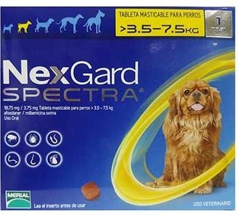 NEXGARD SPECTRA 3.5-7.5 KG X1 DOSIS S