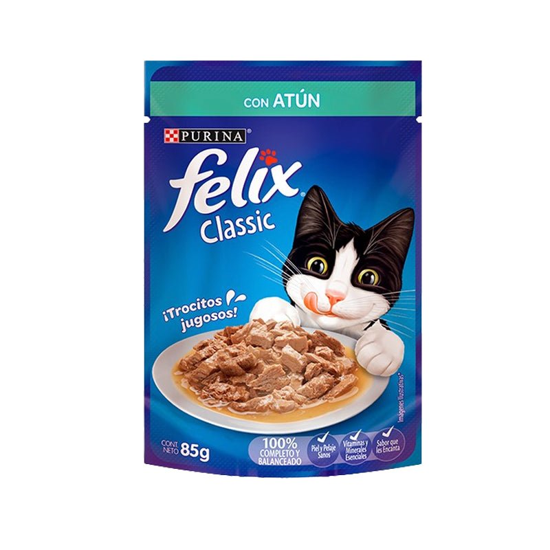 POUCH FELIX GATITO SENSACIONES DE ATUN EN SALSA 85 GR