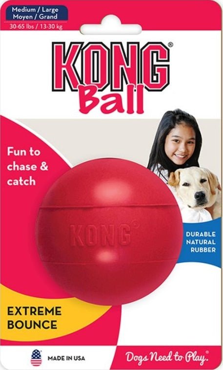 JUGUETE KONG PELOTA CAUCHO ROJA MEDIUM