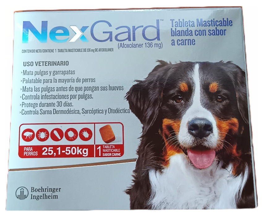 NEXGARD CHEWABLE 25,1-50 KGS X1 DOSIS