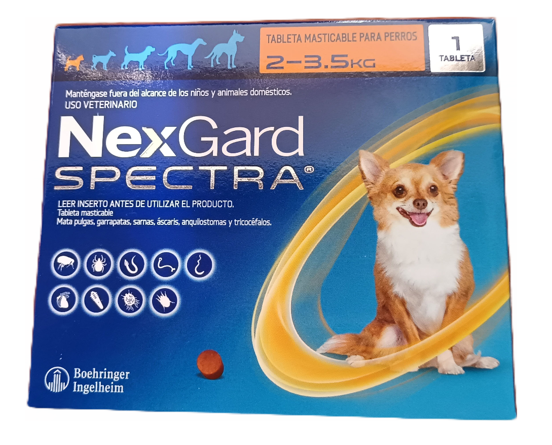 NEXGARD SPECTRA 2-3.5 KG X1 DOSIS XS