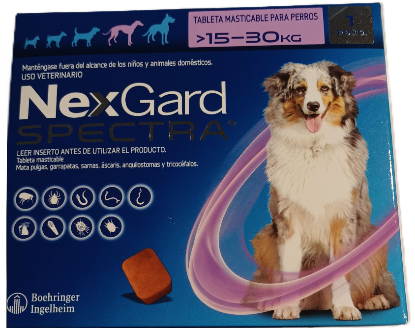 NEXGARD SPECTRA 15-30 KGS X1 DOSIS