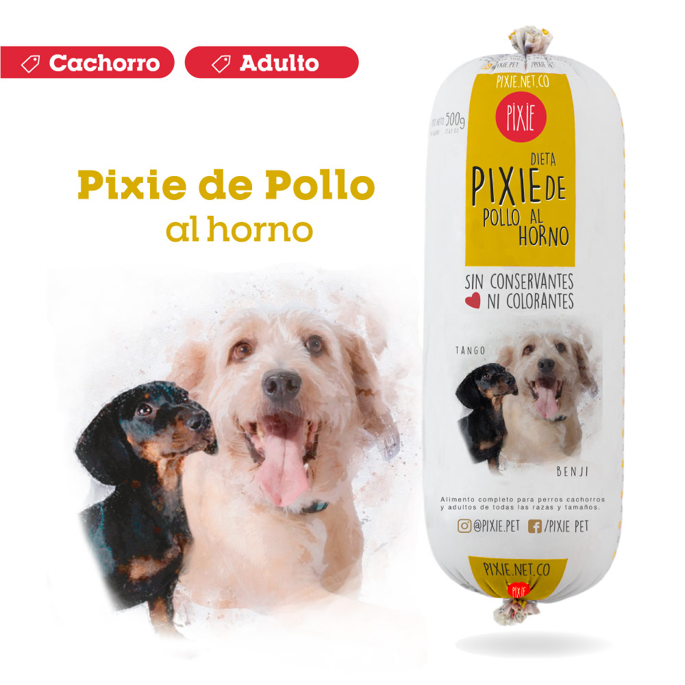 DIETA PERRO PIXIE DE POLLO TRADICIONAL 500 GR (AMARILLO)
