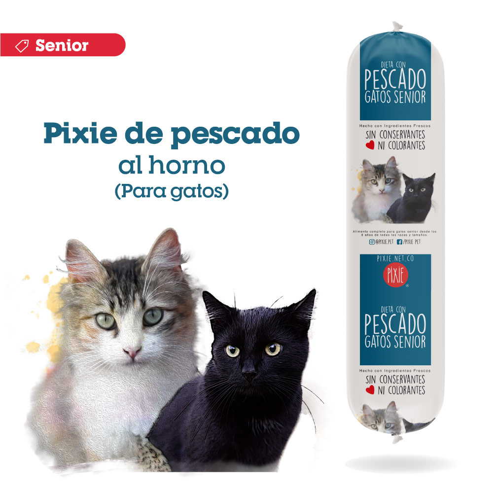 DIETA  PIXIE PESCADO GATOS SENIOR 200 GR AZUL