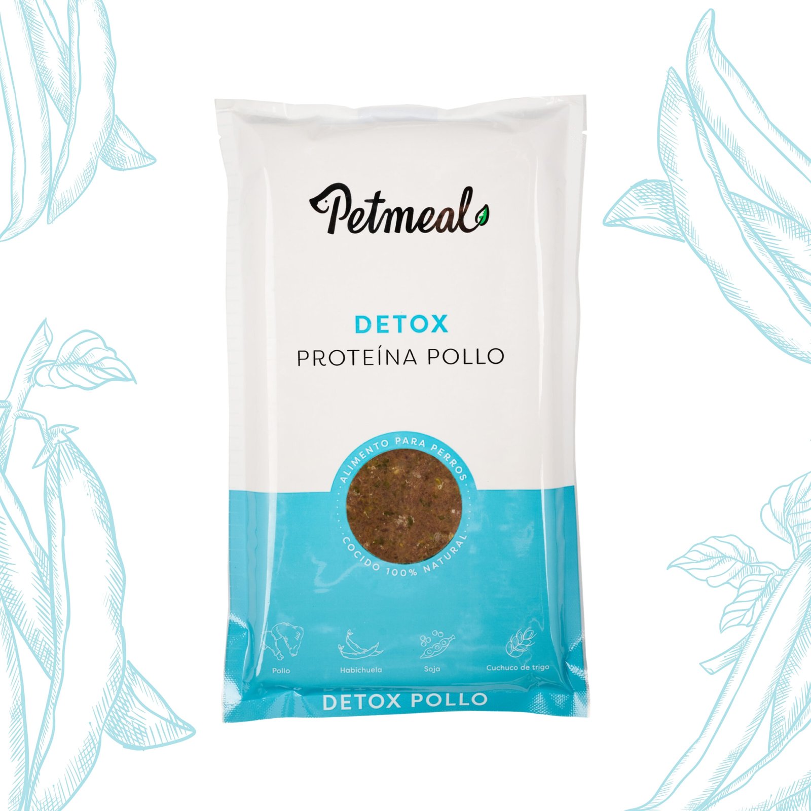 Petmeal Dieta Cocida Natural Perros – Detox Pollo (500 g)